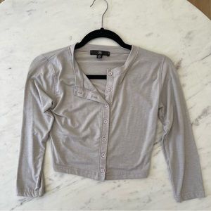 Grey cropped cardigan